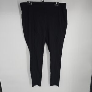 Lisa Rinna Collection Black Pull-On Stretch Pants Leggings Plus Size 1X
